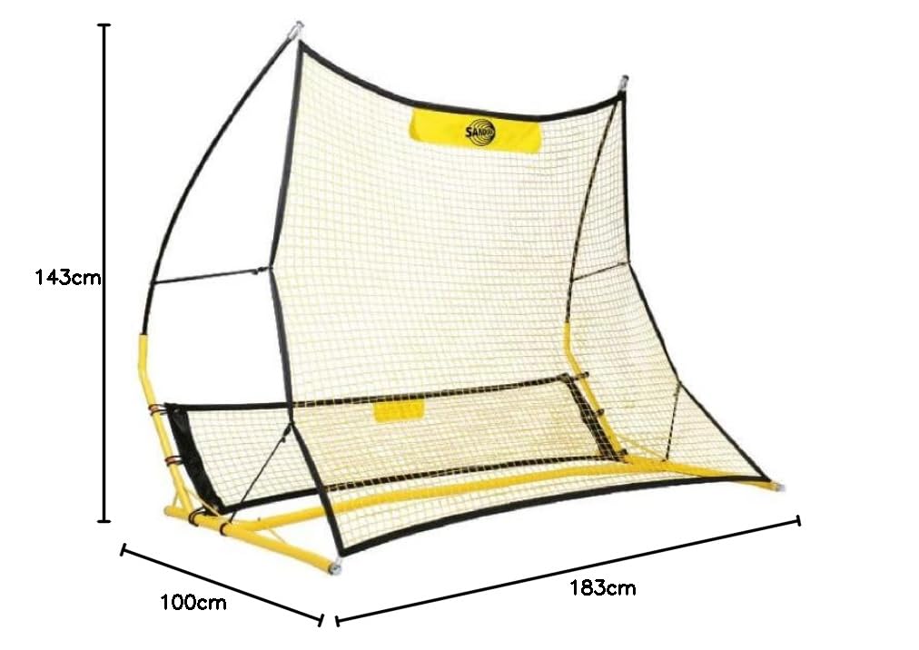 Sandora Rebound Fußballtor 183 x 143 x 100 cm gelb schwarz