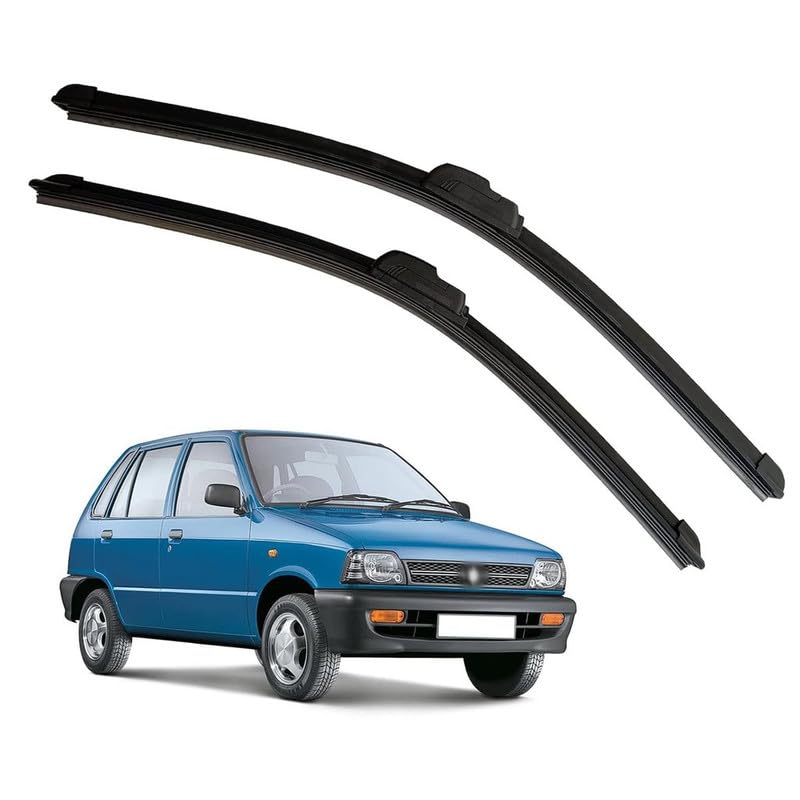 Image of Audio WHeels Perfect Fitting Frameless Windshield 100% Scratch Proof Cleaning Water Repellant Silicon Car Wiper Blades For Equipment Replacement, Set of 2 (D-18 inch & P-16 inch)