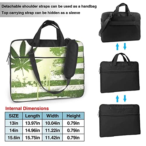 Mallette pour ordinateur portable motif feuilles imprimé végétal durable