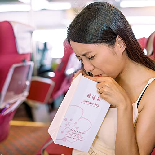 Beavorty Avião 100 Unidades Saco De Vômito De Aviação Sacos De Limpeza De Lixo De Viagem Sacos De De