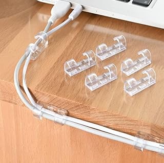 30 Pack Self Adhesive Cable Clips with Tape for Wall Mounting, Cable and Wire Organizers for TV, Computer, Laptop, Home Office Supplies, Now Exclusive at PiggyBill