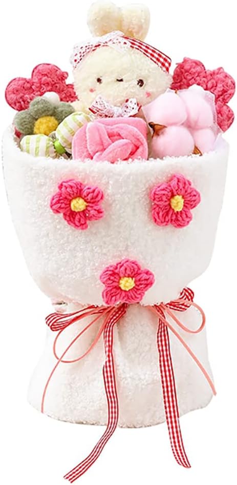 LICHENGTAI Kawaii Plush Bouquet Bouquet Cartoon Bunny Dolls Rabbit Plush Bouquet for Kids Girlfriend Boyfriend Creative Cute Anime Flower Valentine's Day Birthday Graduation Gifts