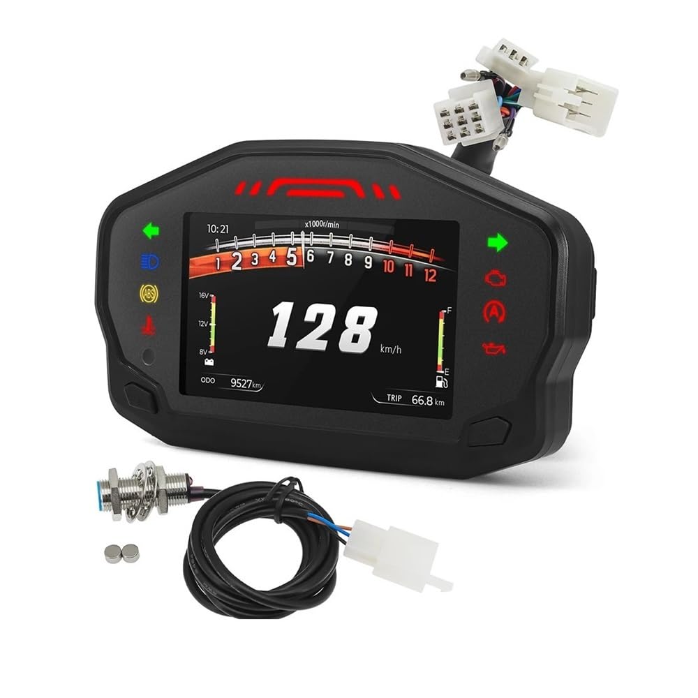 Moto Contachilometri Contachilometri Universale Per Moto Contachilometri Digitale Pannello Strumenti Motore Con Cruscotto Livello Olio Chilometraggio Per 2/4 Cilindri