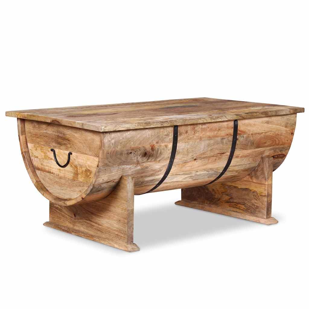 vidaXL Table Basse Table Basse en Bois de Mangue Massif — Table Basse pour Salon