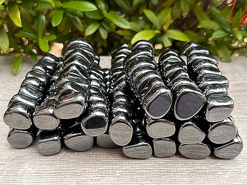 Image of Polished Natural Hematite Tumbled Stones - 1 /2LB Magnetic Healing Crystals