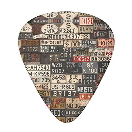 Ensemble de 12 médiators de guitare pour plaque d’immatriculation ancienne pour guitare acoustique, guitare électrique… - Les Beatles, Paul McCartney, John Lennon, RIngo Starr, George Harrison Ensemble de 12 médiators de guitare pour plaque d'immatriculation ancienne pour guitare acoustique, guitare électrique…