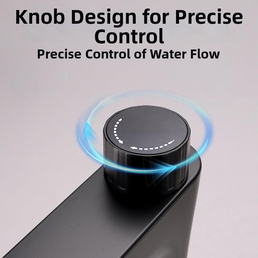 para grifo Aireador para acero Inoxidable para Doble Salida para Purificador de Agua Ósmosis Inversa Cocina Encimera Negro(Gray Single Deluxe)