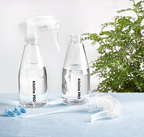 Kiloline Empty Spray Bottle Clear PET Plastic 200ml Bottles Safe Non-Toxic Odorless Mist Trigger Sprayer Leak-proof Great for Cleaning Products Garden using Beauty Treatments 2pcs