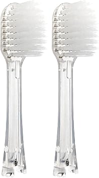 IONPA [Wide - Clear] Replacement Brush Head, 2pcs/Pack, Made in Japan IONIC KISS You, hyG, Extended Filament, Floss Action