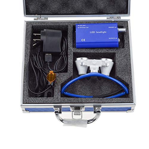 Orilao 3.5X-420Mm Loupes Binocular Magnifier Operation Loupe With 3W Led Spot Filter Headlamp (Blue) #TOP4