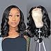 Douyin Bob Wig Human Hair 13x4 Lace Front Wigs Human Hair Pre Plucked Body Wave 180% Density 14 Inch HD Lace Frontal Short Glueless Wigs for Women (14 inch, Natural Black)