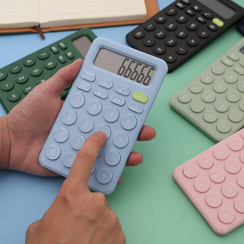 Calculatrice de bureau compacte 8 chiffres JFDBGU à grands boutons pour l'école - 4