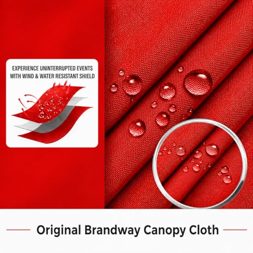 Image of Canopy Tent Portable Waterproof Demo Canopy Stall 4x4x7 Ft for Outdoor Advertising, Marketing Stall, Exhibitions - Portable Tent with UV Protection, Heavy-Duty with Carry Bag (4x4x7, Red)