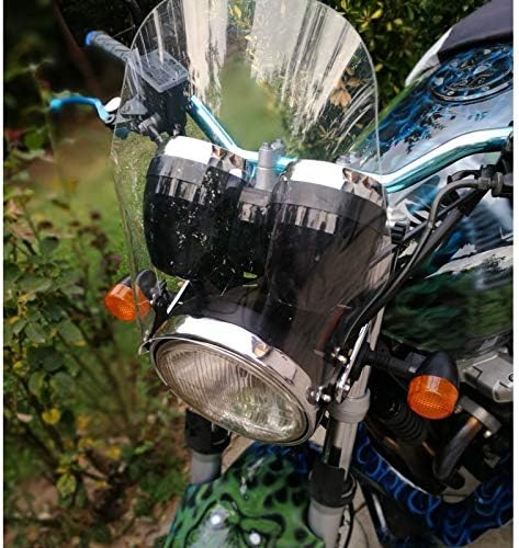 Vista 4 de Parabrisas de motocicleta compatible con XJR1300 XJR1200 XJR400 XJR 1300 1200 400 XJ600N XJ 600 N Parabrisas de vidrio iridio (color: iridio C)