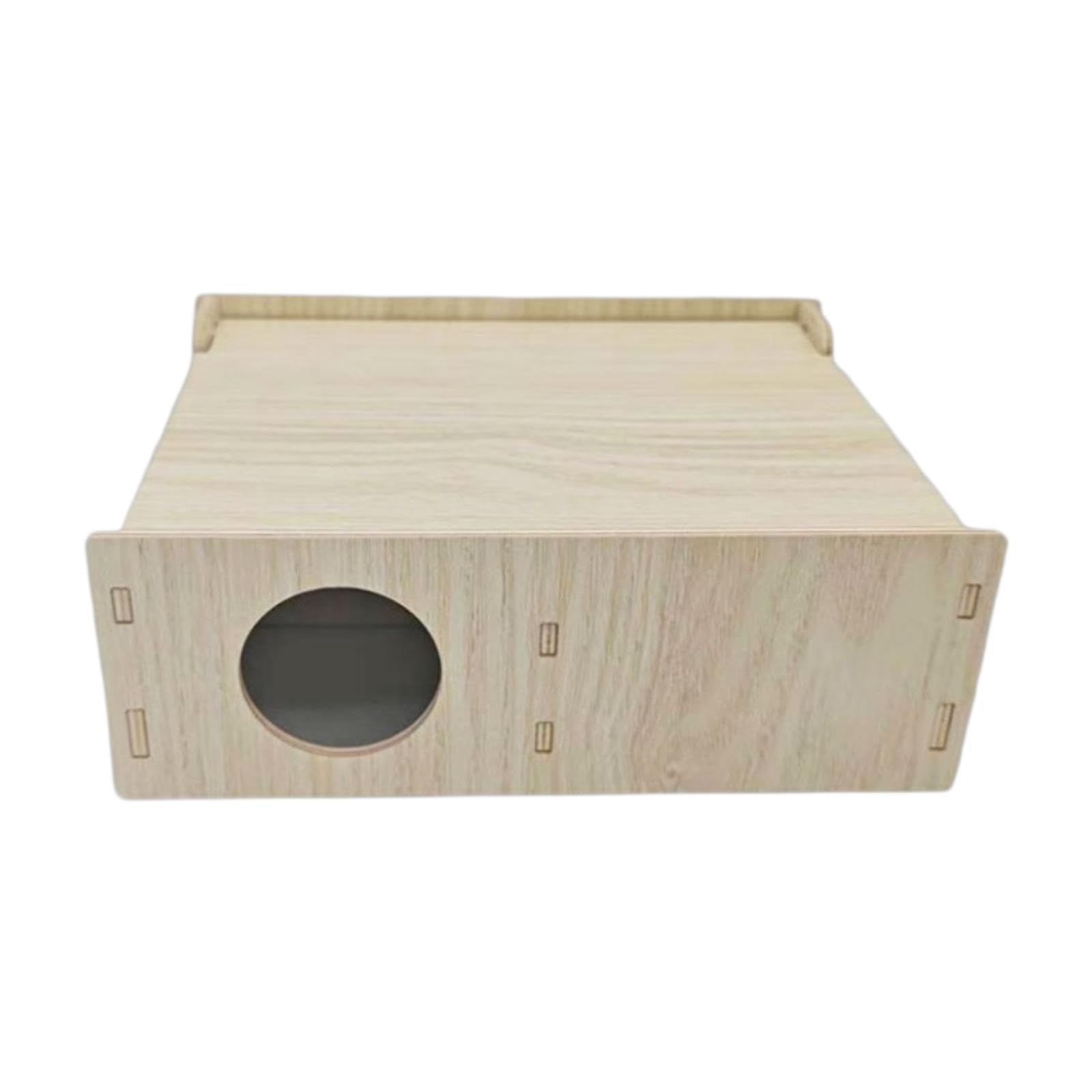 Maison en bois pour hamster multi-chambres avec tunnel de jeu