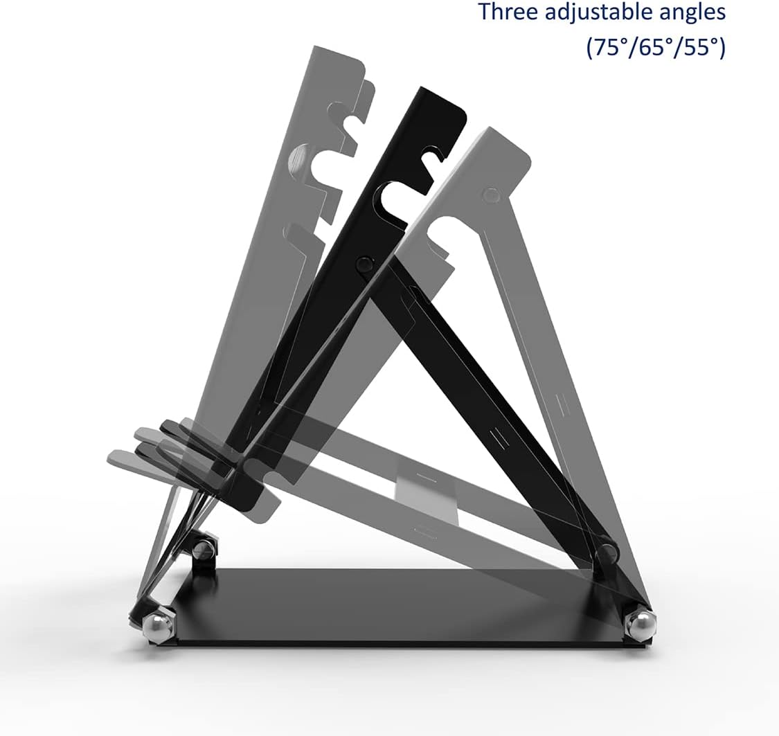 G+ Life Adjustable Metal Phone Stand, Phone Holder, Phone Mount for Desk - Black | Universal Smartphone Holder, iPhone, Samsung, Android, Office & Home Desk Accessories image 3