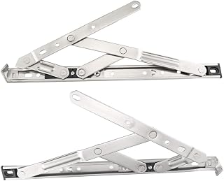 uxcell 12-Inch Hanging/Casement Window Hinge, 202 Stainless Steel 2Pcs