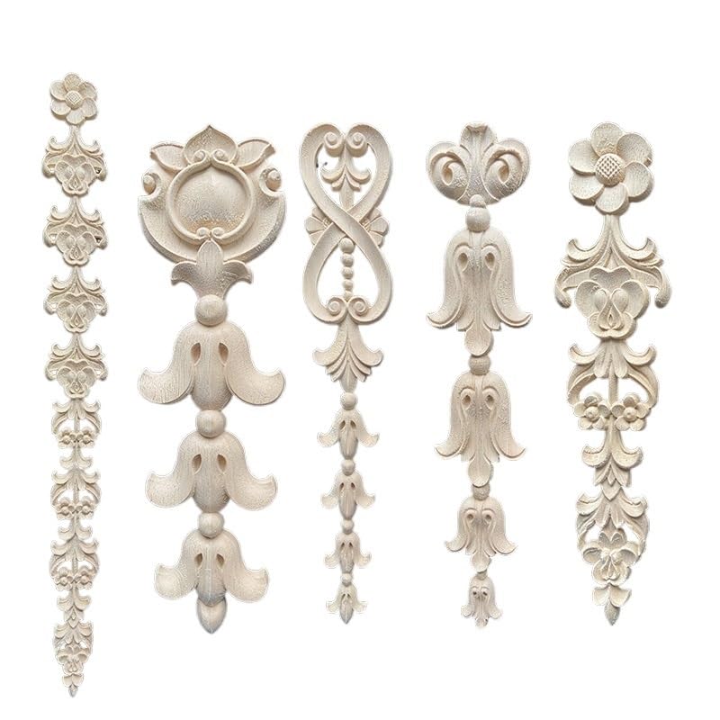 Fregi In Legno Decorativi Per Mobili Statuette in legno Accessori for mobili artigianali Applicazioni Sculture in legno Decorazioni for la casa Decalcomanie in legno for pareti Fregio Legno(A-40cmX4cm