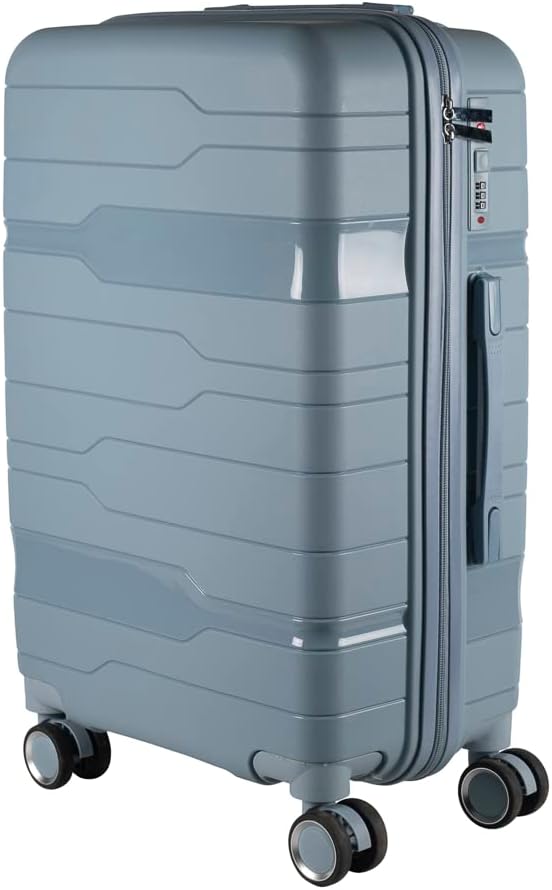 Mala de Viagem Media 23kg em Polipropileno 4 rodas 360 - AeroMalas Veneza (Azul Claro)
