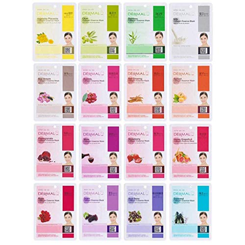 Collagen Essence Face Facial Mask Sheet Combo B 2 Sets (Total 32)