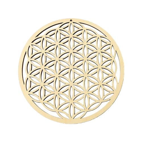 Decorazione da parete con della vita, 30,5 cm, in legno, geometria sacra, arte da parete, scultura spirituale da appendere alla parete, per meditazione, yoga, soggiorno, camera da letto,