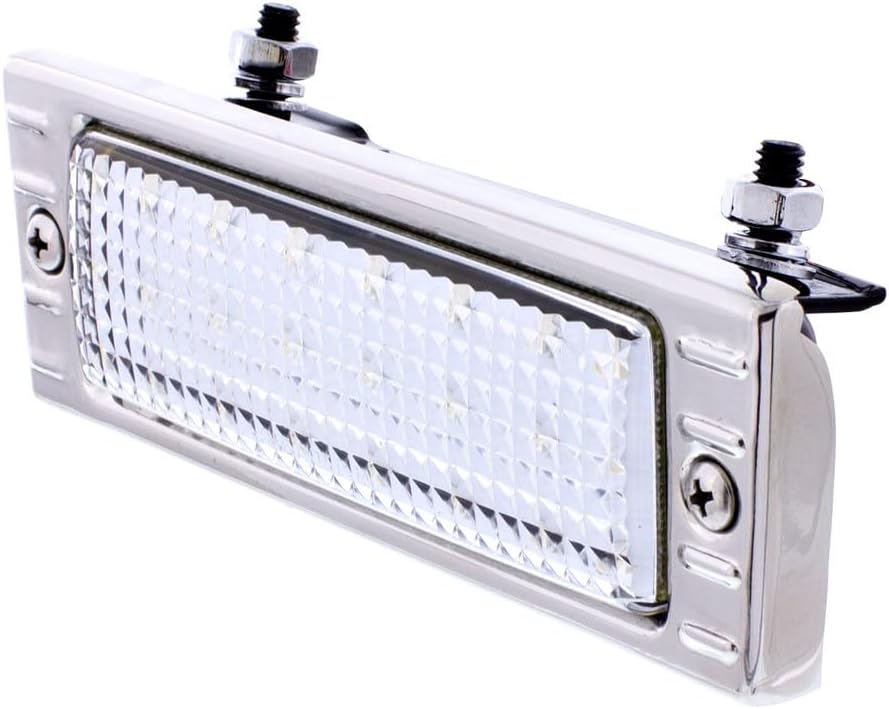 United Pacific CPL4753C-AS Dual Function 24 LED Parking Light Assembly w/SS Bezel for 1947-53 Chevy Truck, Sealed Electronic - Amber LED/Clear Lens – ONE Unit