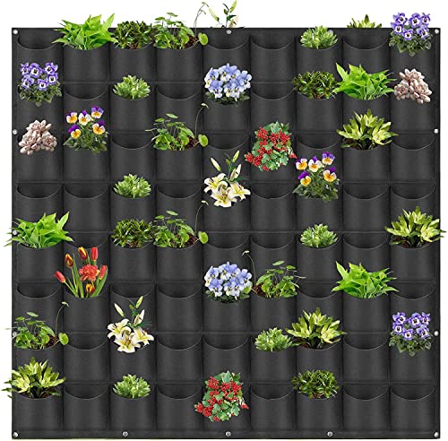 SANON Hangende verticale plantengroeizakken, 72 vakken