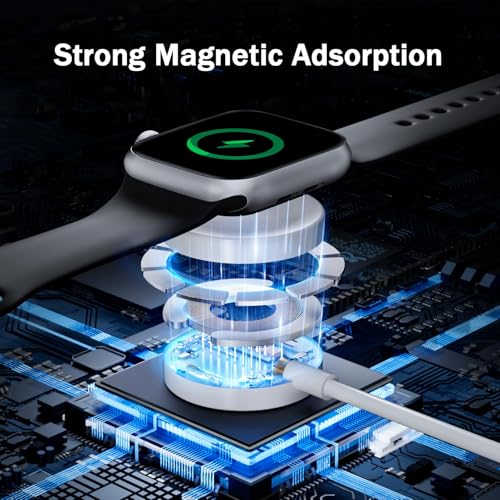 2024 Upgraded Fast Charger for Apple Watch Charger with 20W PD Power Adapter,USB C Magnetic for i-Watch Charging Cable Compatible with Apple Watch SE/SE2/Ultra/Nike/9/8/7/6/5/4/3/2