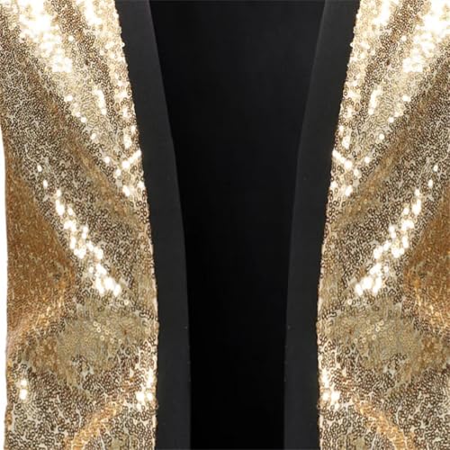 Men's Shiny Suit Jacket Lightweight Slim Fit Party Style Coat for Casual Nightclub Performance3