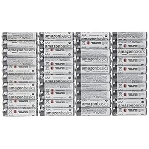 Amazon Basics AAA Alkaline Batteries, Industrial Triple A, 5-Year Shelf Life, 40-Pack