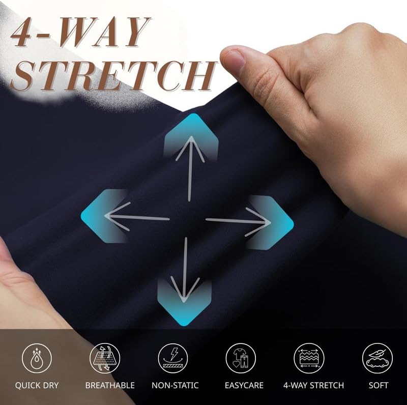 Medical Scrub Pants for Women - Mid Rise 4-Way Cargo Jogger Bottoms with 5 Pockets, Wrinkle-Resist, Oversized Fit - Image 5