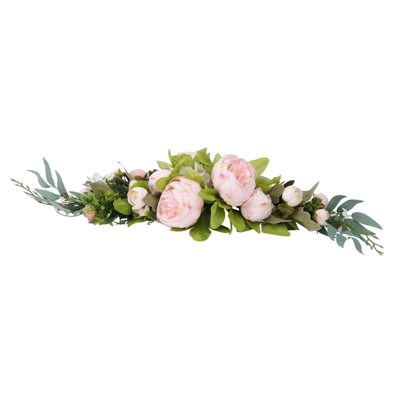 Cabilock Corona Floreale Artificiale Peonia Finta in Plastica, Decorazione Raffinata e Semplice per Porta, per Matrimonio e Atmosfera Primaverile