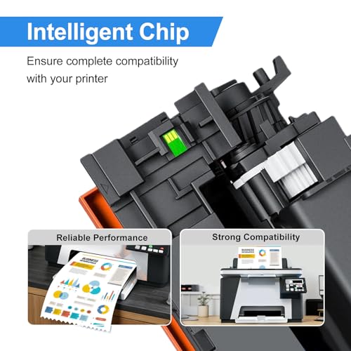 Image of Compatible Toner for HP 125a Toner Cartridges 4 Pack | for HP Color LaserJet CM1312nfi CM1312 MFP CP1215 CP1515 CP1518ni Printer (Includes CB540A CB541A CB542A CB543A)