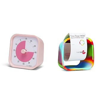 TIME TIMER Home MOD - 60 Minute Kids Visual Timer Home Edition - for Homeschool Supplies Study Tool & Soft Removable Cover - Special Edition - Compatible with MOD Visual Timer