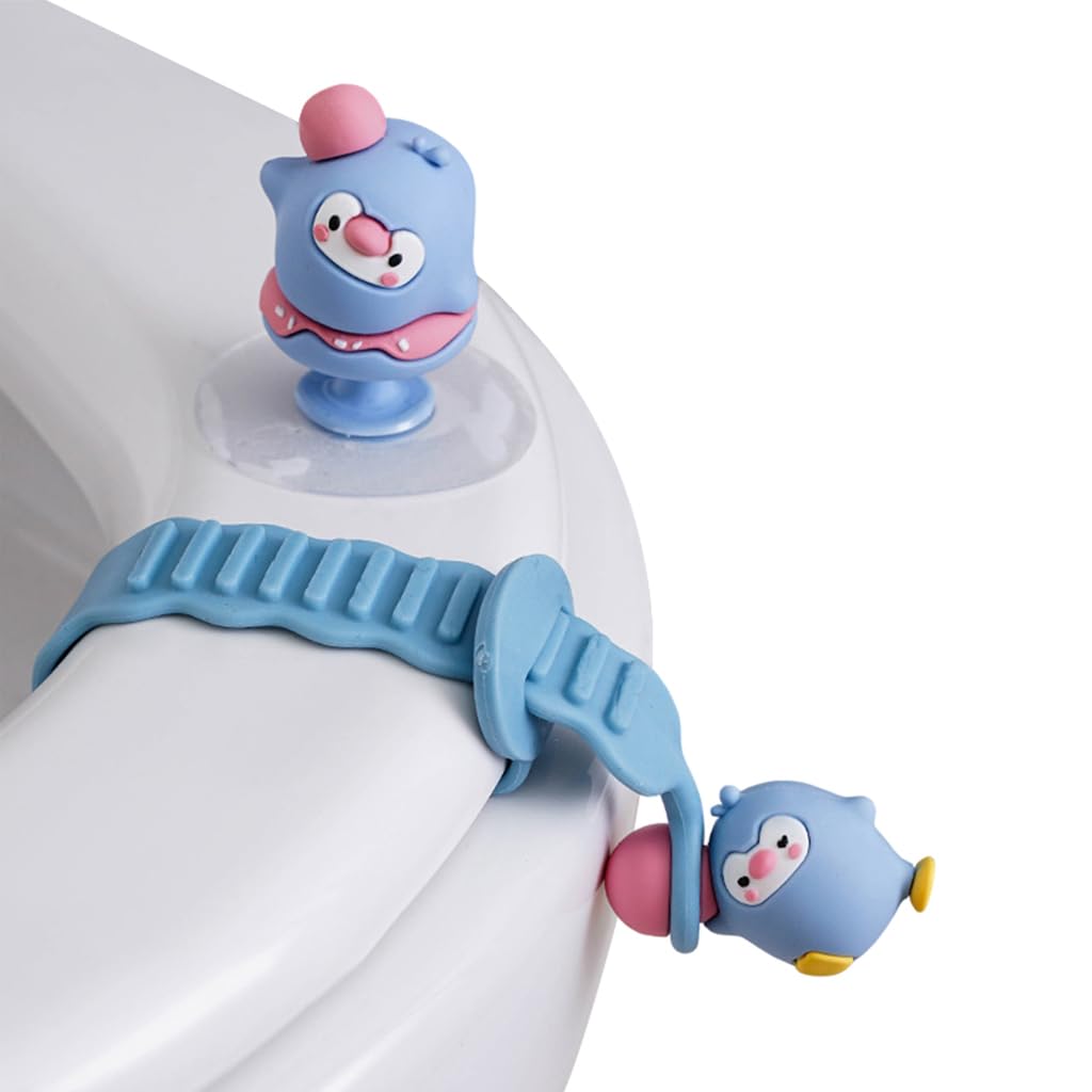 Supvox® 2Pcs Cute Toilet Seat Lifter, Toilet Cover Lifter Clip Cartoon, Toilet Seat Handle Lifter, No Touch Hygienic Toilet Seat Lifters, Suction Cup Toilet Cover Lifter, Universal Toilet Seat Lifter