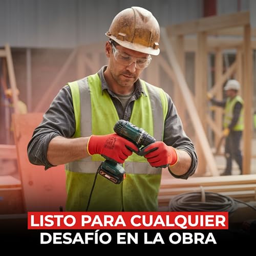 Guantes de trabajo para hombre de látex en talla 9-L con alta resistencia (72 pares) 6