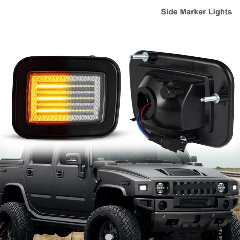 Luces LED dinámicas para parachoques Hummer H2 que eliminan la baja visibilidad frontal 2