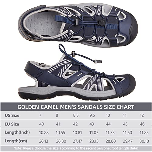 Golden Camel Men’s Hiking Sandals Closed Toe Sandals For Men Waterproof Sports Sandals Outdoor Water Shoes Athletic Mens Sandals For Summer Beach Fishing Outdoor #TOP5