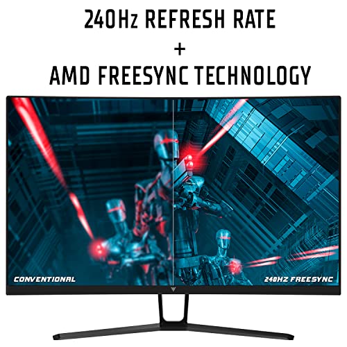 Monitor GGC - 27 Pollici, Curvo, Risoluzione FHD 1920x1080, Pannello VA da 240Hz, schermo 16:9, Tempo di risposta 1ms MPRT, Collegamenti 3xHDMI e DP, HDR Ready, Adaptive Sync. - Monitor - Immagine 1