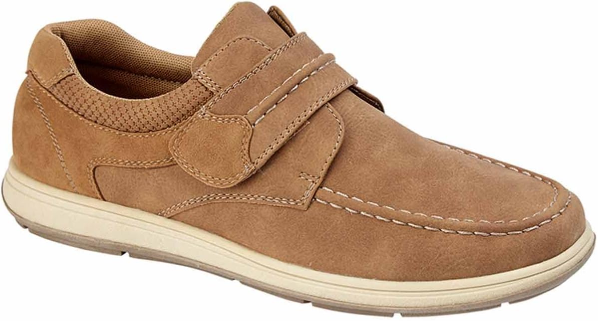 Scimitar Mens Touch Fastening Lightweight Sports Casual Smart Leisure Shoes Size 6-12 - Tan - UK 10