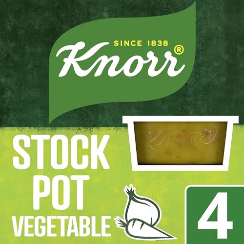 Knorr Vegetable Stock Pot gluten-free to add a rich flavour to vegetable-based and vegetarian meals 4x 28 g