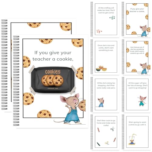 2Pack If You Give Your Teacher a Cookie Book Gifts A4 Large Teacher Appreciation Gift Book Unique Thank You Gift for Teachers Perfect for Teachers Day Teacher Appreciation Week Appreciation Gifts