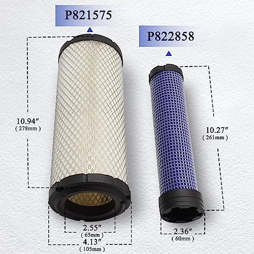 P821575 & P822858 Outer Inner Air Filter Air Cleaner for Bobcat FPG05 Air Cleaners Replaces# 6672467 6672468 PM252Z PM260Z - Thumbnail 5