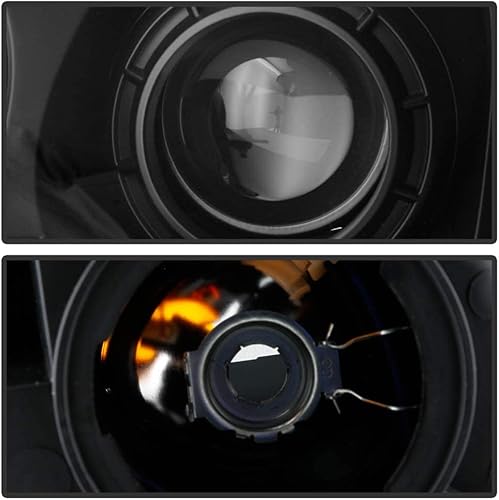 Miniatura 3 de ACANII - Para GMC Acadia 2007-2012 carcasa negra, proyector de faros delanteros, conjunto de pares de repuesto izquierdo+derecho