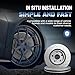 Ohivraz Rear Brake Kit, Drilled & Slotted Rotors, Ceramic Brake Pads, Compatible with 2014 2015 2016 2017 2018 2019 2020 2021 Jeep Cherokee With Dual Piston Front Caliper
