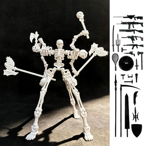 Figurine d'action squelette avec accessoires inclus de qualité supérieure