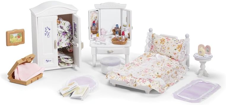 Calico Critters Deluxe Floral Bedroom Set , Lavender