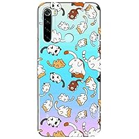 Mixroom - Cover Custodia Case In TPU Silicone Morbida Sfondo Trasparente Per Xiaomi Redmi NOTE 8T Fantasia Iniziali Lettera A
