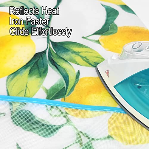 Codymon Ironing Board Cover 54X15 Inches, Heavy Duty Thick Padding, Resists Staining And Scorching, Elasticized Edges - Lemon #TOP2