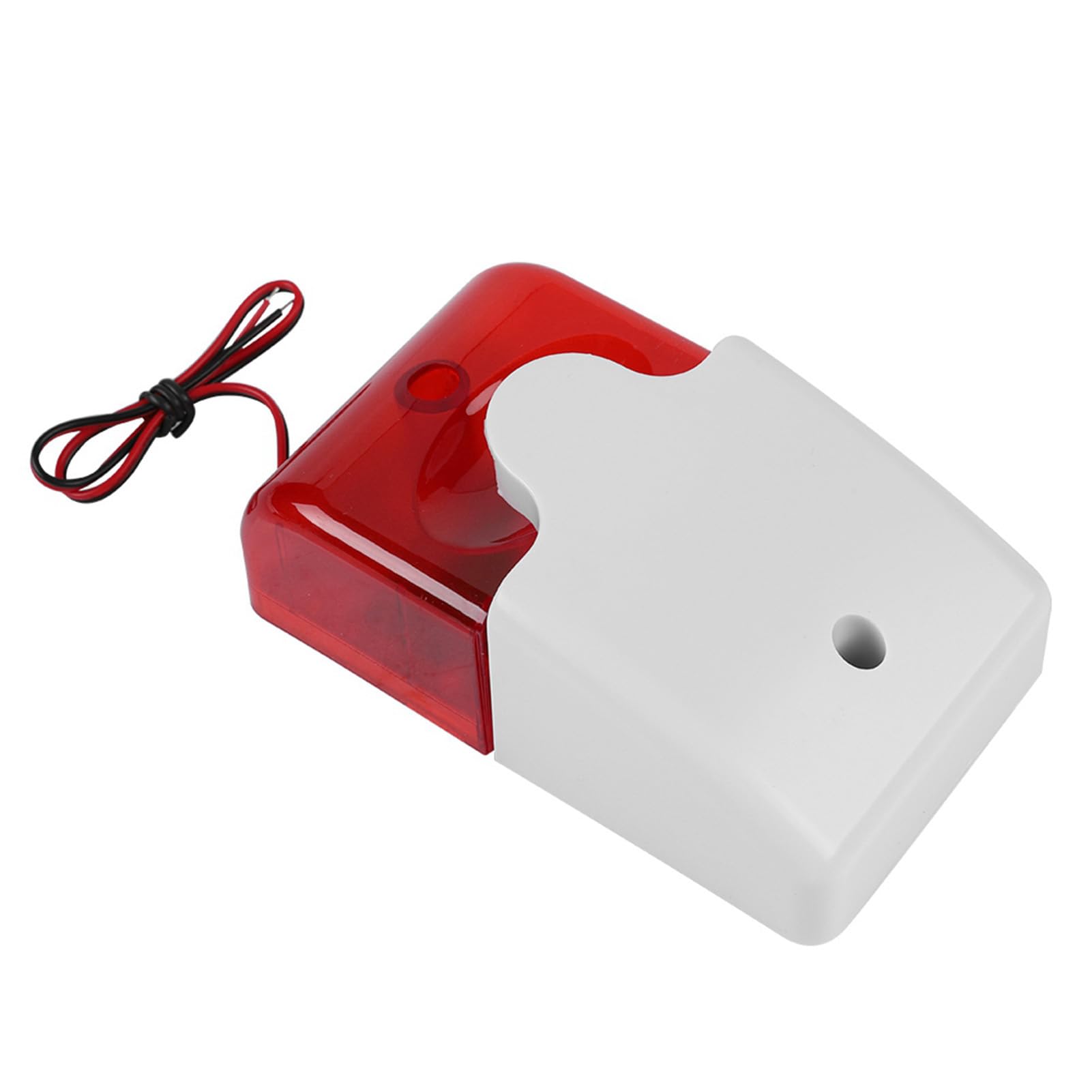 Sirena Con Luce Lampeggiante Rossa 12V Per Allarme - Strobe Con Voce Automatica Mr-102